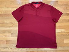 Nike Blade Men's Size XXL Dri-Fit Tiger Woods Golf Polo Shirt Red Maroon TW