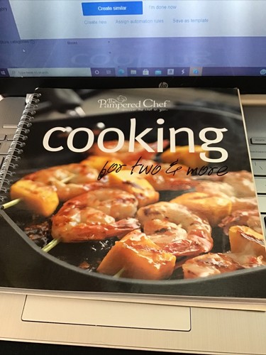 The Pampered Chef Cooking for Two & More Cookbook Illustrated 2006 Spiral Book