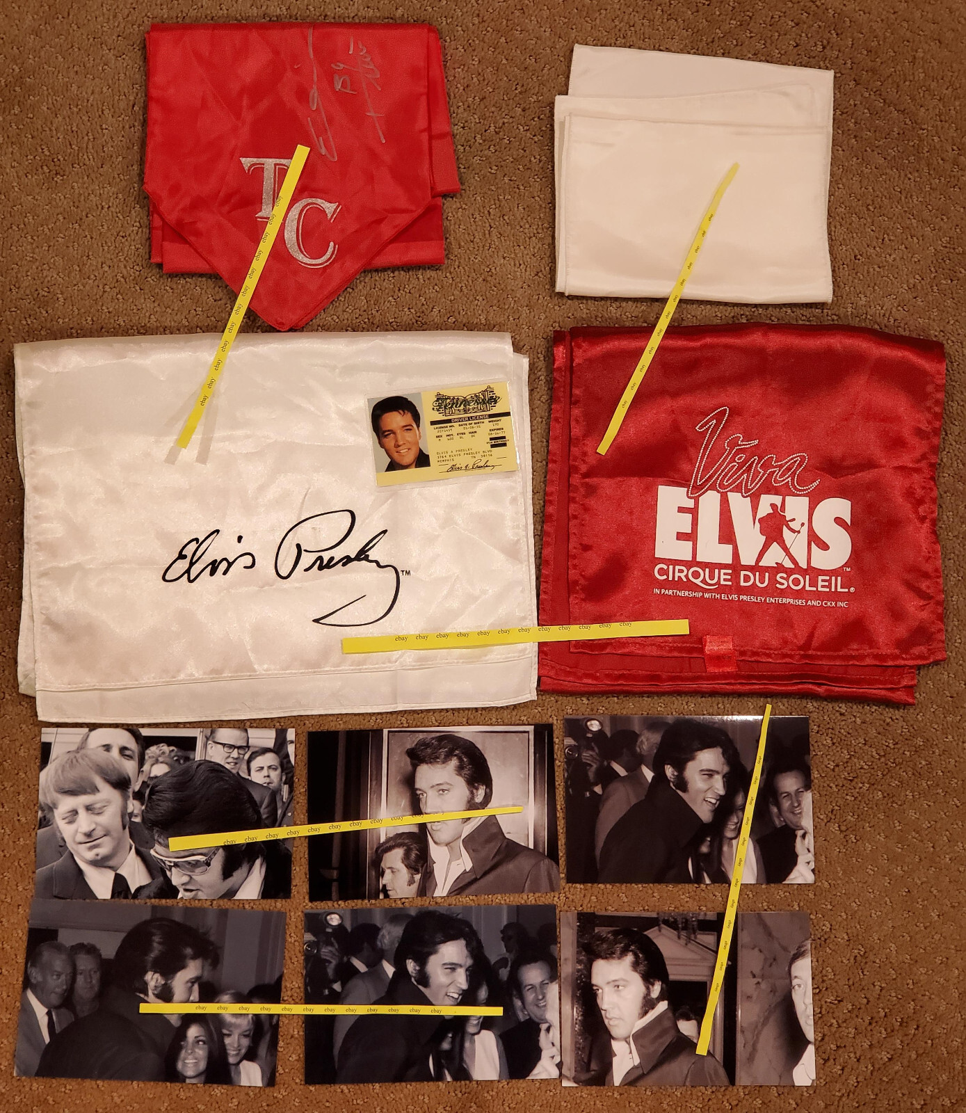 Elvis Presley & Trent Carlini Concert Scarves And More! eBay