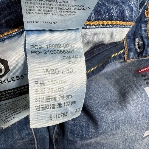 Levi's 721 High Rise Skinny Blue Jeans Size 30 X 30 Women's - Picture 11 of 13