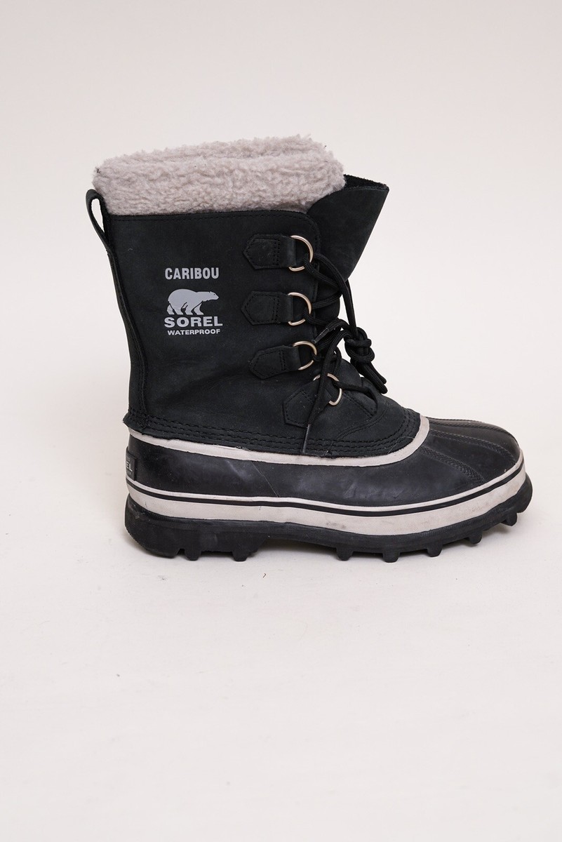 SOREL CARIBOU 防水ブーツ ブラック Sorel Women's Caribou Waterproof Boot for Winter Black/Stone Size