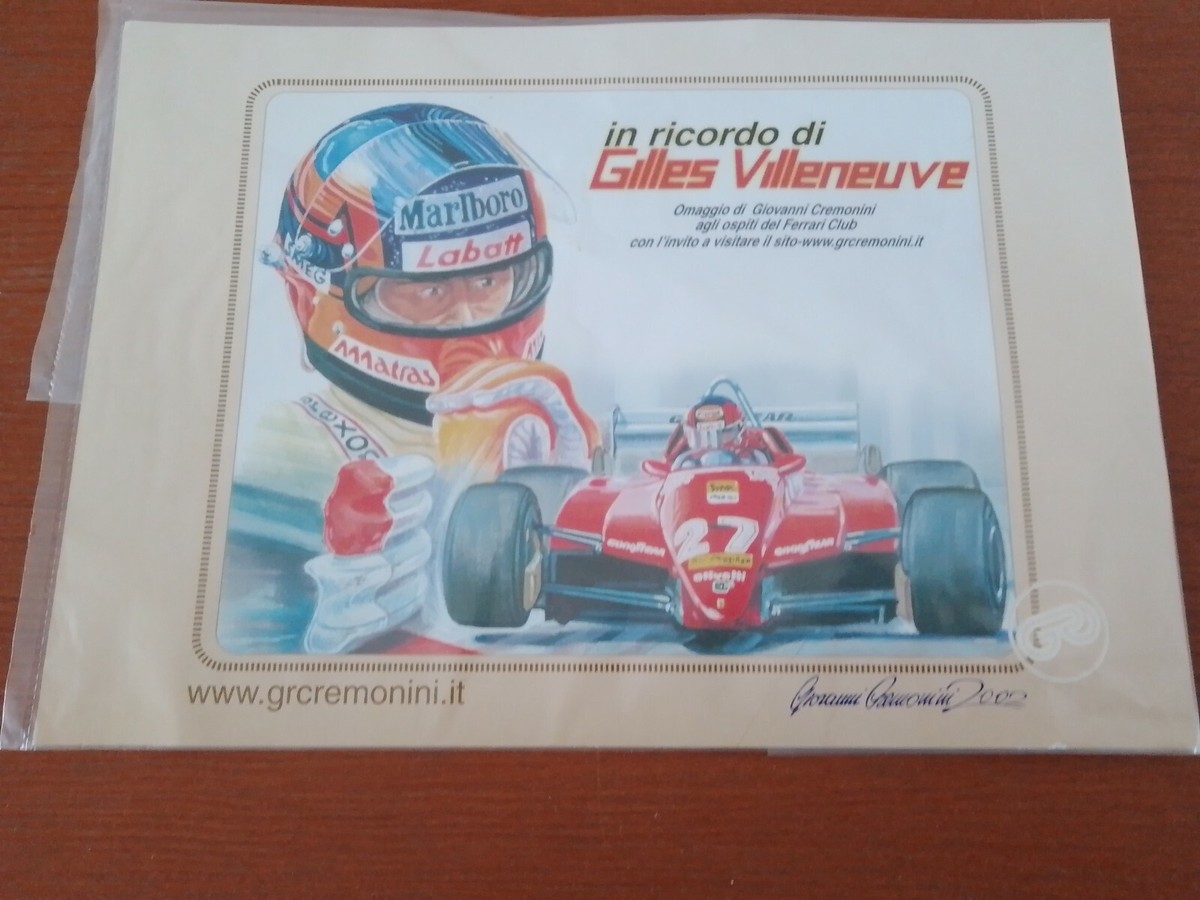 FERRARI , Gilles Villeneuve #27 FERRARI CLUB , Giovanni FERRARI , Gilles Villeneuve #27 FERRARI CLUB , Giovanni