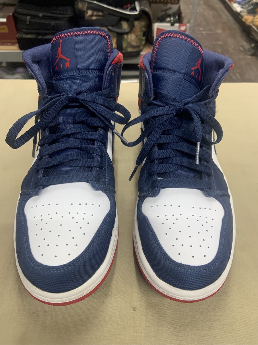 Nike Air Jordan 1 Mid SE USA Olympic White Blue Red 852542  display picture 1