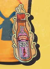 One Dutch Bros Vinyl Sticker MAY 2023 ￼ ￼￼ delph spicy hot sauce bottle est 1992