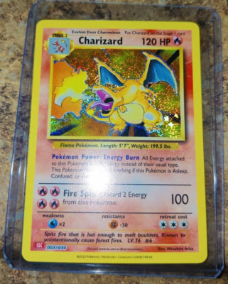 Pokemon Charizard 003/034 Holo Pokemon Card Game Classic English