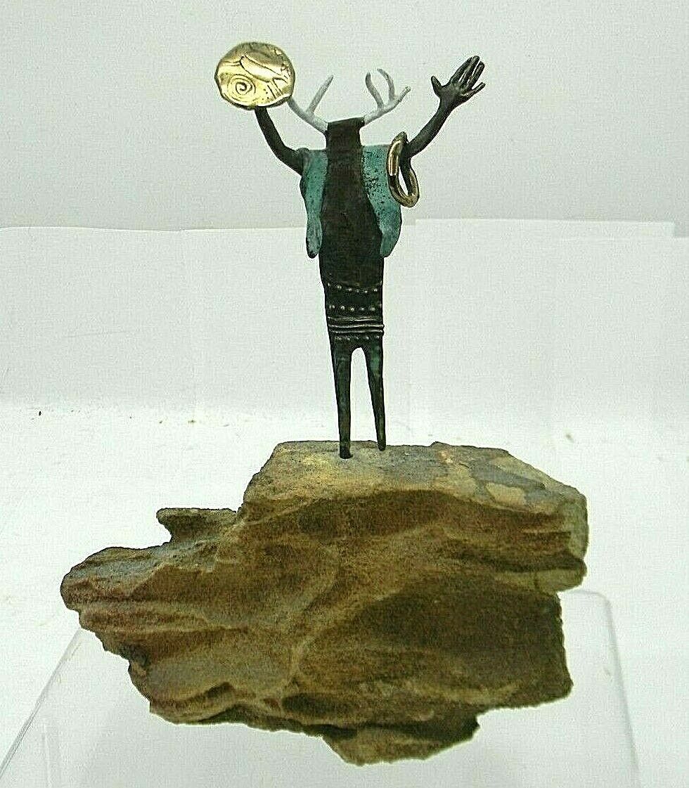 Bill Worrell Bronze Shaman on Sandstone Rock Honoring Donna Balin Limited ed. 