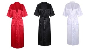 Jaysis Satin Robe Chemise De Nuit Peignoir De Bain Satin Soie