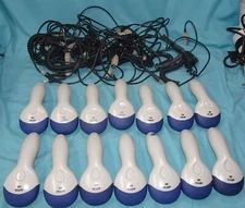Lot of 14 = Metrologic White MS9520 Laser Barcode Scanner & 10 Cable ( NOT USB )