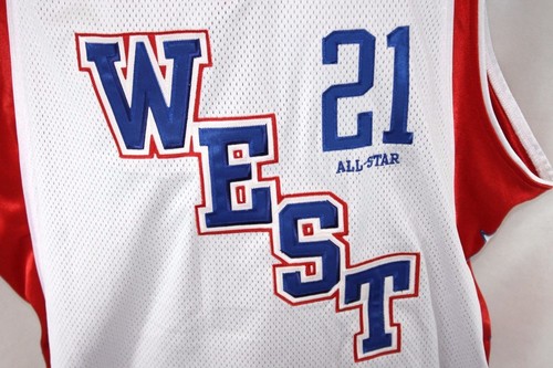 Preowned Mens Reebok Kevin Garnett NBA WEST ALL STAR #21 White Authentic Jersey - Picture 2 of 7