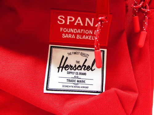 Mochila de lona Herschel Spanx The Lucky tamaño completo roja. ¡Muy raro! NUEVO con etiquetas - Imagen 2 de 10