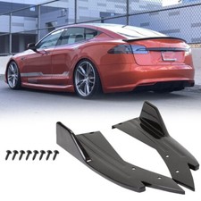 Car Rear Diffuser Bumper Splitter Canard Lip Side Skirts Black For Tesla Model S Car Rear Diffuser Bumper Splitter Canard Lip Side Skirts Black For Tesla Model S