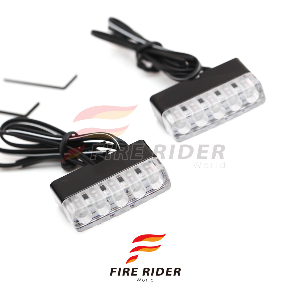 FRW Ultra Bright Red MINI LED light x2 Footpegs Brake FOR