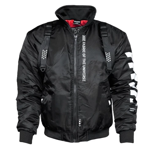 Fabric of the Universe Small Black Smri Bomber Jacket - New with Tags