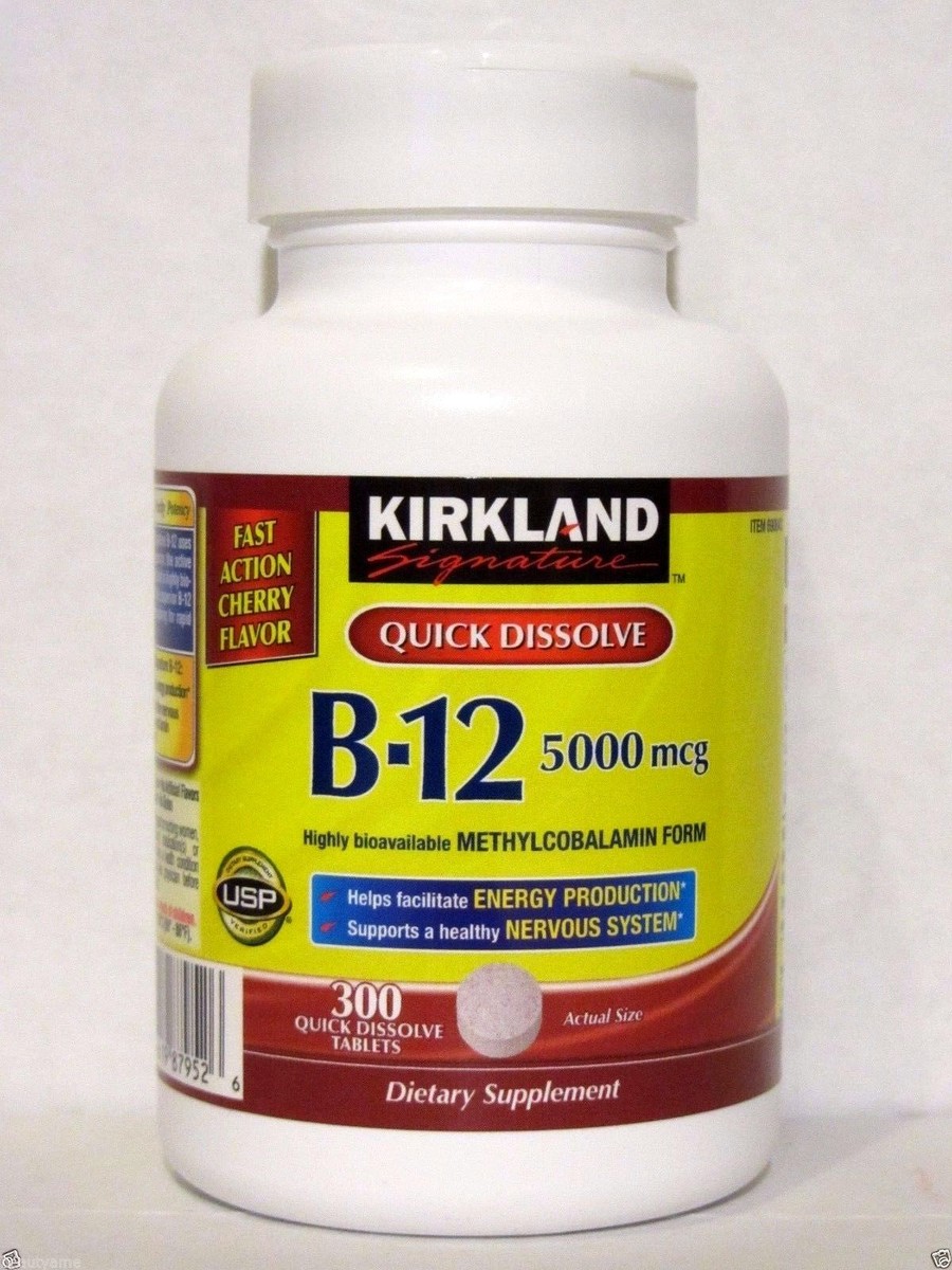 costco b12 injections Kirkland Signature Quick Dissolve B-12 5000 mcg 300 Tablets, Methylcobalamin