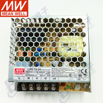 1 pcs MEAN WELL  LRS-75-24  76.8W 24V 3.2A  switch power supply
