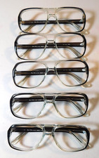 Vintage 5 Pc. Lot ELITE OPTICAL Jim Grey Fade 54/20 Eyeglass Frame NOS F7