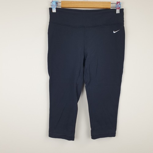 Nike Capri Leggings Women's Medium Black Cropped Gym Training Knee Length