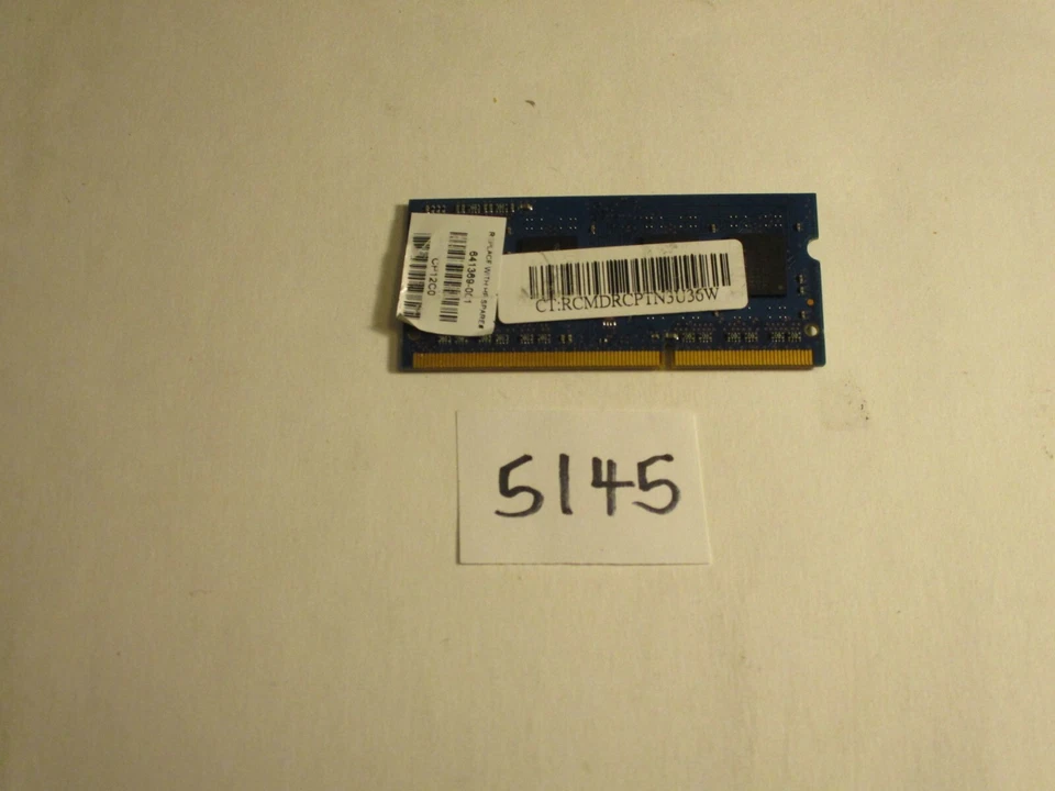 Elpida 4Gb 1600Mhz PC3-12800 DDR3 SODIMM laptop memory RAM (5145) - Image 2 of 2