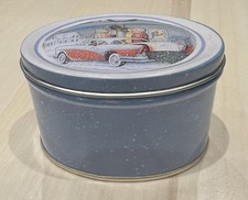 Boîte de Noël en Métal avec étiquettes Cadeaux/Années 1980