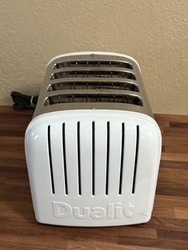 RARO Tostapane Dualit 4 Fette Bianco/Cromo Modello 84 1800Watt Made England - Foto 7 di 9