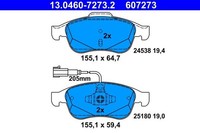 NEU - ATE 13.0460-7273.2 Bremsbelagsatz, Scheibenbremse FüR Alfa Romeo
