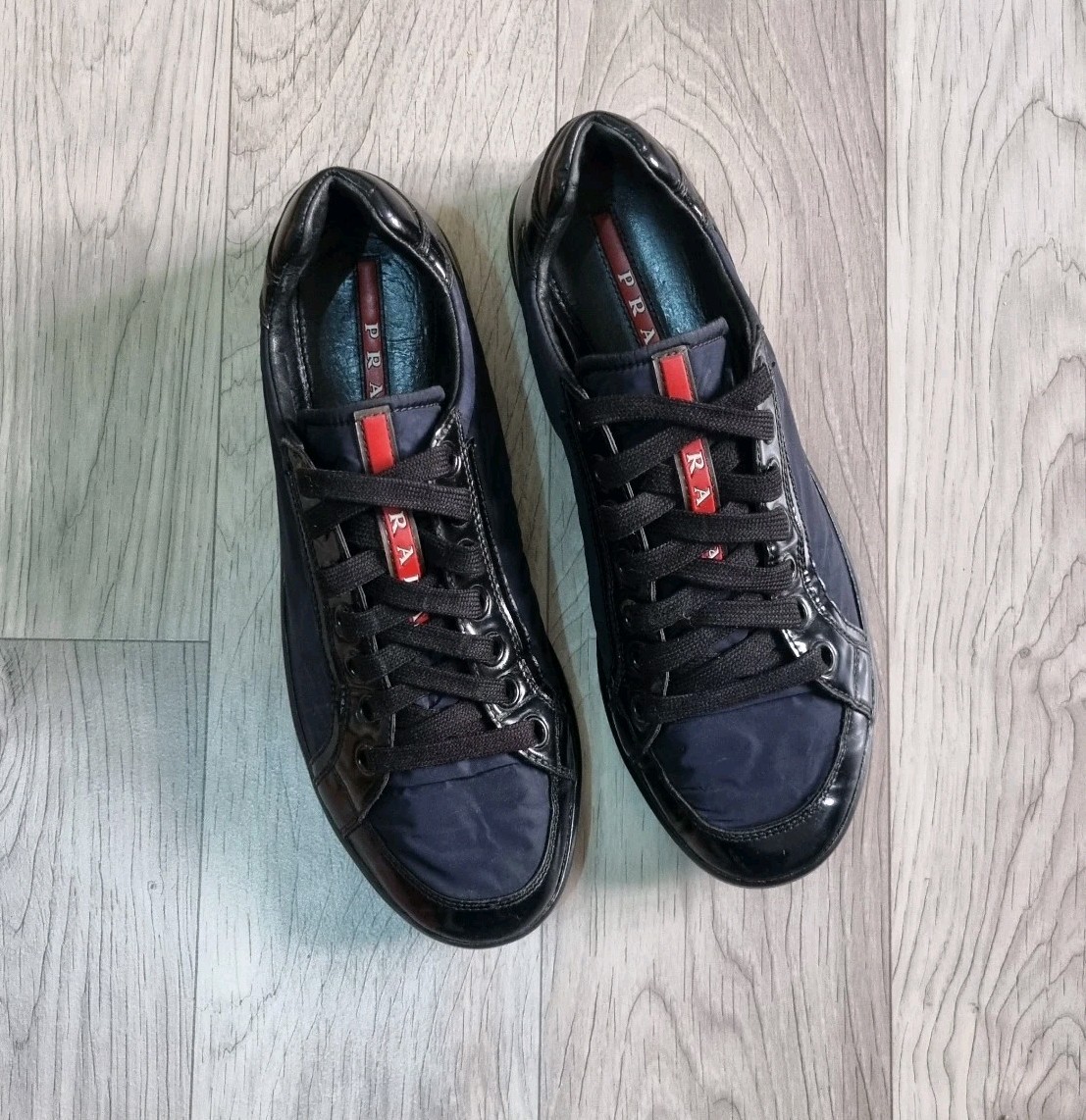 Prada Shoes Women's Sport Navy Blue Nylon Sneakers Women