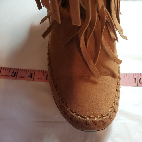 RAMPAGE Capulet Women's Brown Fringe Flat Moccasin Women's Size 8M preowned T20 - Picture 10 of 11