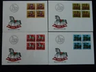 Pro Juventute semi-postals set of 4 FDC Switzerland 1983 (block of 4)