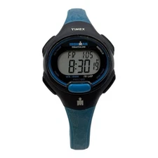 Timex Ironman Triathlon Digital Watch Blue Band 10 Lap WR 100M ( See Des)