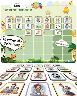 Wochenplaner für Kinder Montessori Magnettafel Tagesroutine 210 Magnet OFFENEBOX
