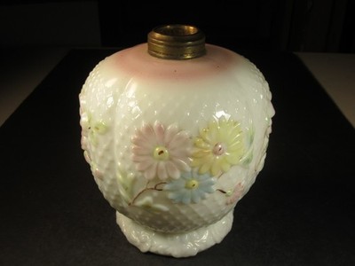ANTIQUE Consolidated Glass JUMBO COSMOS 7'' Kerosene Oil Font Base & Collar