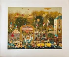 Hiro Yamagata A Bakery in Boulogne Silkscreen Signed ED 224/256 Embossed seal