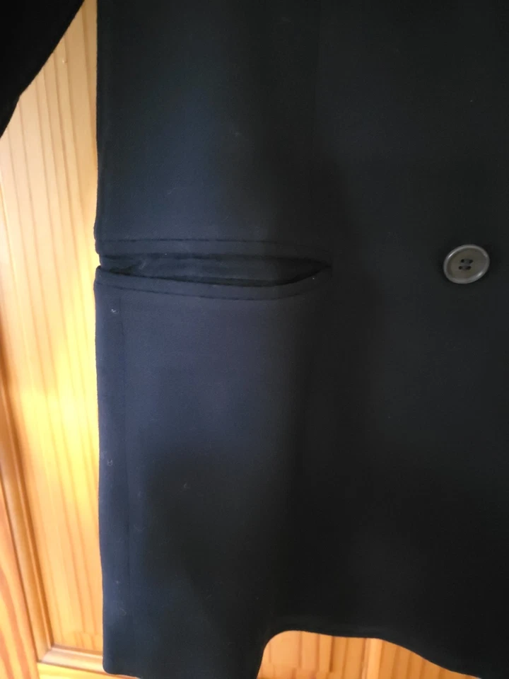 Vintage Emporio Armani Dbl Breasted Suit Jacket Blazer Wool Cashmere Blue 42 US - image 4 of 4