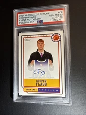 2024 TOPPS CHROME MCDONALD'S EVENT AUTO COOPER FLAGG PSA Dual 10 Auto 10 #CF