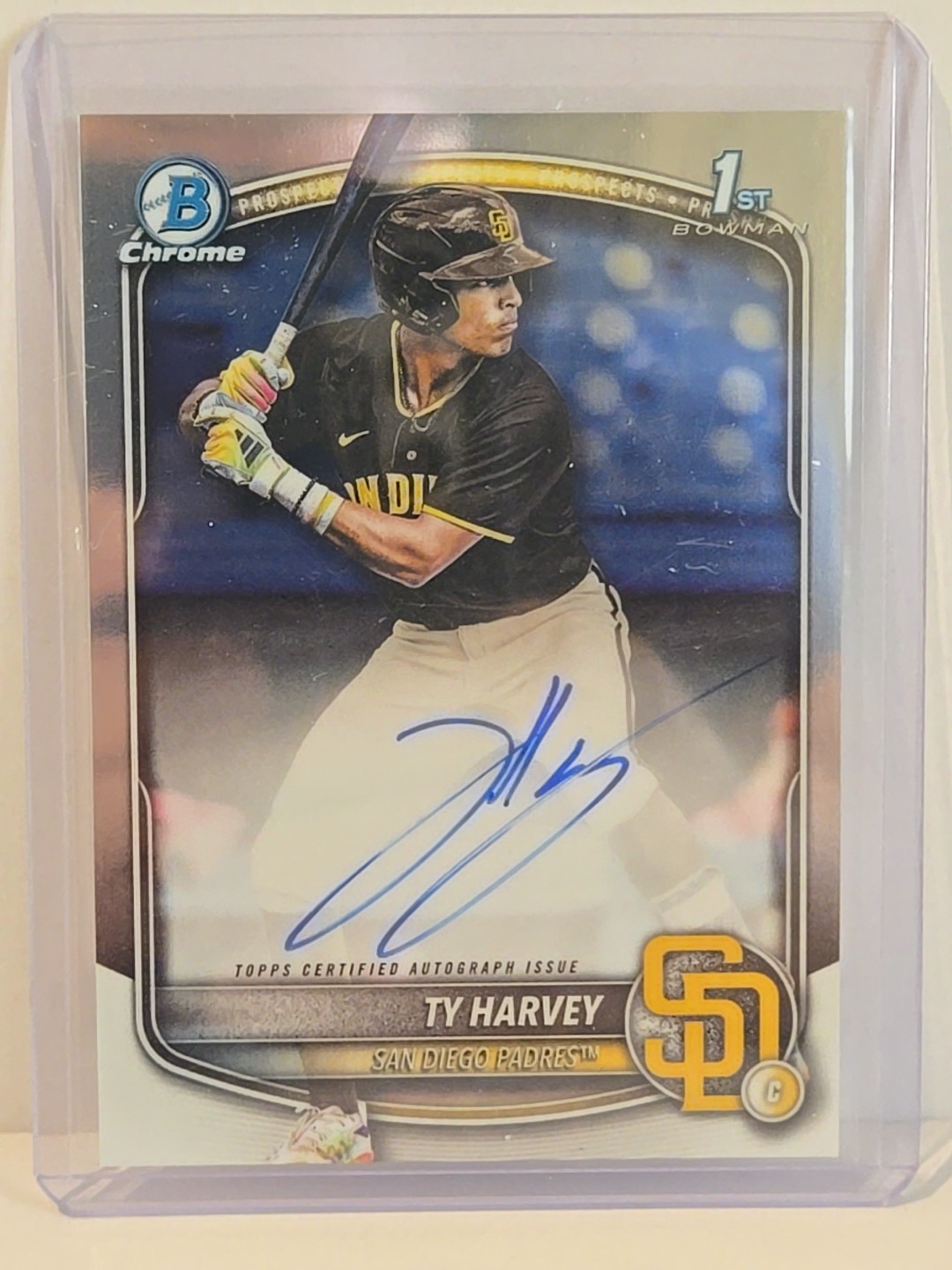 2025 Bowman Draft - Chrome Prospect Autographs Ty Harvey #CPA-TH (AU, RC)
