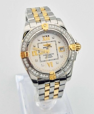 Breitling Cockpit   B71356 | 32 mm | Damen Uhr | Stahl/Gold | Diamantbesatz