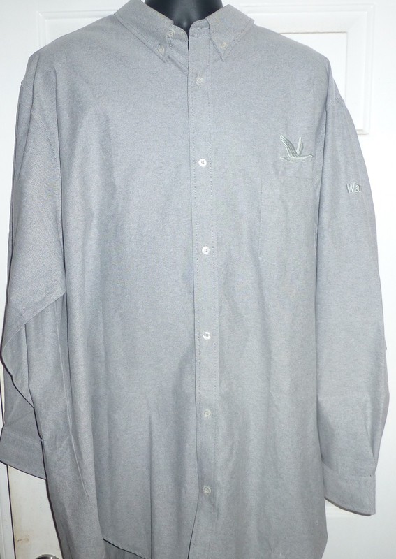 WAWA EMPLOYEE BUTTON DOWN GRAY DRESS SHIRT MENS 3XL NEW