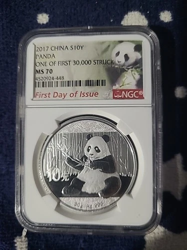 2017 China S10Y Silver Panda NGC MS70 FDOI One of First 30,000 Struck
