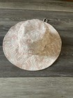 Jessica Simpson wide brim sunhat island theme coral/light pink w removable strap — photo 3