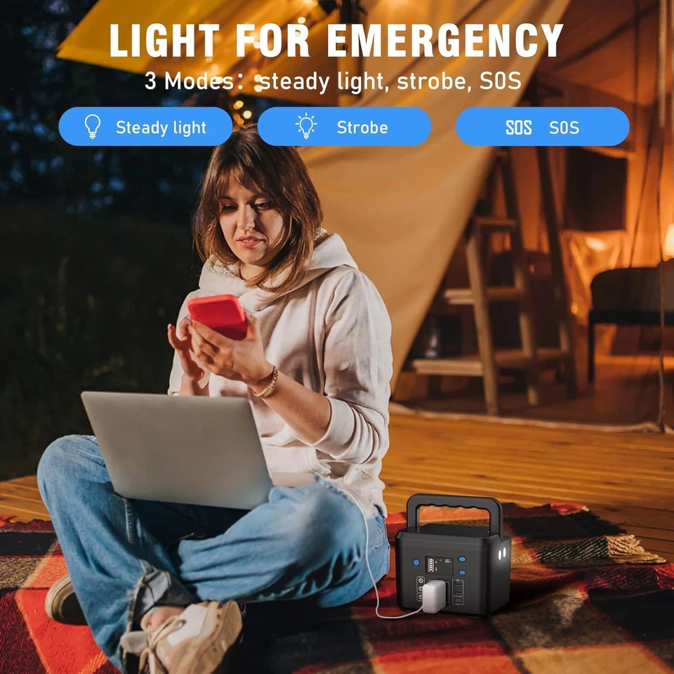 Central Eléctrica Portátil 200W CA Camping Banco de Batería Teléfono Cargador de Batería Respaldo Foto 4 de 4