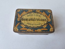Ancienne boite publicitaire lithographiée - Biscuits Geslot et Voreux