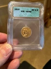 1910 $2 1/2 INDIAN HEAD GOLD QUARTER EAGLE PCGS AU58