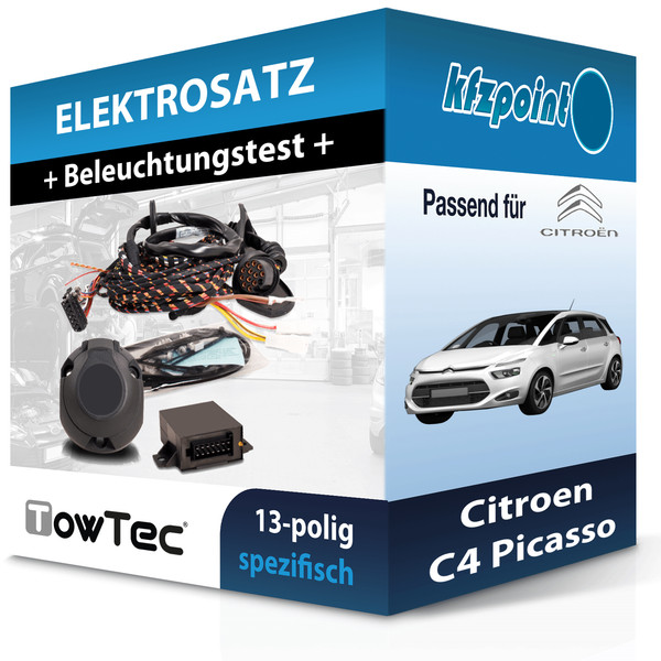 für Citroen C4 Picasso 06-15 Towtec E-Satz 13Polig Fahrzeugspezifisch NEU-image