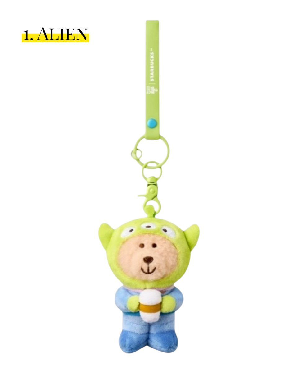 Starbucks Korea 2026 Toy Story 5 Bearista Plush Keychain Woody