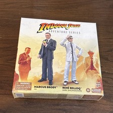 New Sealed Hasbro Indiana Jones Adventure Series Marcus Brody Rene Belloq 2-Pack