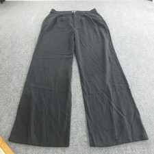 Reformation Dress Pants Womens 12 Black Lyocell Wide Leg Pleated Career Trousers