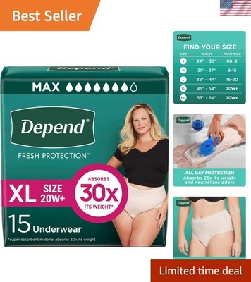 Fresh Protection Adult Diapers, Incontinence & Postpartum Bladder Leak Underw...