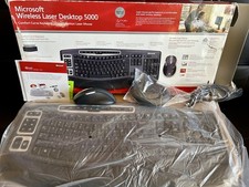 Microsoft Wireless Laser Desktop 5000 Comfort Curve Keyboard  HD Laser Mouse