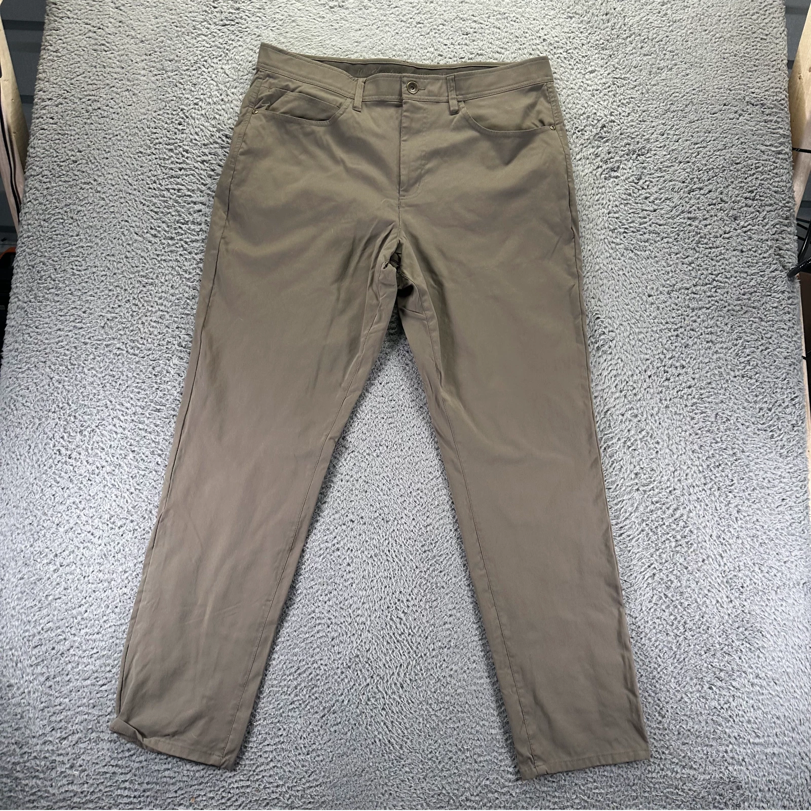 VTG Weatherproof Pant Mens 38x32 Beige Nylon Khakis Straight Workwear Stretch