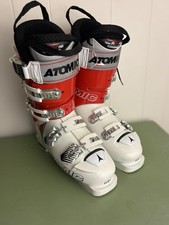 New Atomic RT TI 100 Ski Boots Size 26 26.5 White Red Great Jr Race Too 